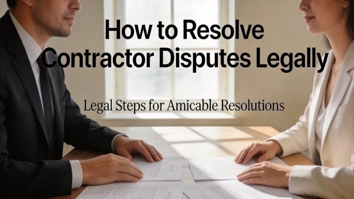 How to Resolve Contractor Disputes Legally