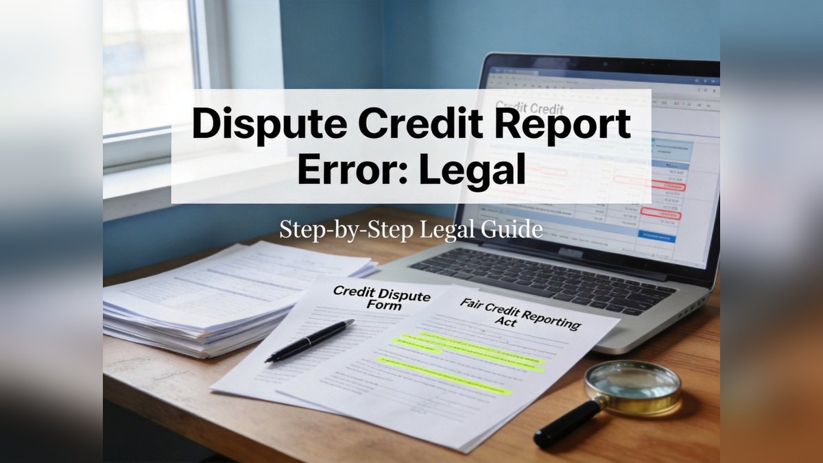 How to Dispute a Credit Report Error: A Step-by-Step Legal Guide